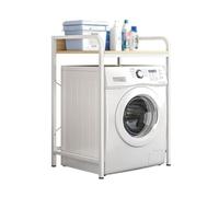 Over-The-Toilet Storage Rack Shelf - Space-Saving Laundry Room for Washing Machines & Bathrooms Single Layer White Shelving Unit