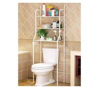 Over The Toilet Storage Rack - Space-Saving Metal Shelf for Bathroom - Stylish Toilet Rack in Black/White - Maximize Bathroom Storage & Declutter Space