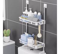 Over The Toilet Storage Shelf - No Drill Bathroom Space-Saving Rack for Small Spaces Easy Installation Design for Maximum Space Efficiency Ideal for Compact Bathrooms