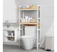 Over The Toilet Storage Shelf Space Saving Bathroom & Laundry Room Solution with Stable Design Adjustable Feet Pads for Maximum Stability and Convenience