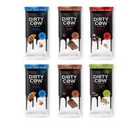 Over the Top | Six Bars of Dirty Cow Chocolate |Dairy Free Plant Based and Vegan |Contains: 2 Chunky Dunky, 2 Cookies No Cream, Pistachi Yo!, Netflicks And Chill