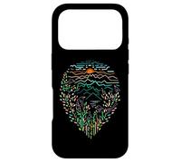 Over the trees listen birds sing sunrise mountain Line Art Case for iPhone 17 Pro