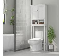 Over Toilet Storage Unit 3-Tier Freestanding Washing Machine Cabinet HOMCOM White One Size