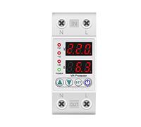 Over Under Voltage Over Current Protector Din Rail Dual Display Adjustable Protection Devices 40A 63A 80A 220V Voltage Relay Automatic switch (Size : 80A)