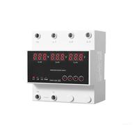 Over Under Voltage Protector 63A Automatic Transfer Switch with Real Time 3 Display Voltage Monitoring and Adjustable Timing for Power Sources (220V)