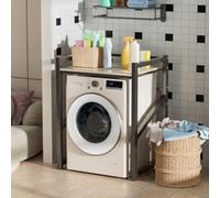 Over Washer and Dryer Shelves, Heavy Duty Washing Machine Shelf | Widen Washing Machine Storage Utility Rack with Countertop, Space Saver for Bathroom Laundry Room Balconies 1