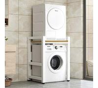 Over Washer Storage Cabinet Stacking Kit - Heavy-Duty Laundry Shelf for Space-Saving in Bathroom, Kitchen & Balcony - Ideal for Laundry Rooms, 300kg Capacity