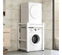 Over Washer Storage Cabinet Stacking Kit - Heavy-Duty Laundry Shelf for Space-Saving in Bathroom, Kitchen & Balcony - Ideal for Laundry Rooms, 300kg Capacity