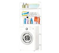 Over Washing Machine Shelf3Tier Laundry Storage Rack for Washer & Dryer SpaceSaving Shelving Unit White (StyleB) for Organized Laundry Room