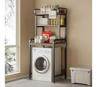 Over Washing Machine Storage Rack, 3-Tier Unit for Washer Dryer, Perfect for Bathroom, Laundry Room, Balcony, and Porch, Includes Stacking Kit and Shelf
