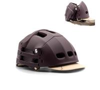 Overade Plixi Foldable Helmet for Bicycles, E-Scooter - Volume Divided by 3 - CE EN1078 Certified, Same Protection as a Classic Helmet (Carmin Red, L/XL (59-62 cm))