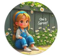Overalls Girl Portrait 1000 Teile Puzzle Für Erwachsene Herausforderung Stressabbau-Puzzle Gedächtnis Trainieren Für Die Ganze Familie, Geschenke Für Frauen & Männer 1000pcs (67.5x67.5cm)