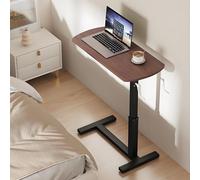 Overbed Bedside Table with Wheels, Mobile Over The Bed and Recliner Table, Standing Laptop Cart, Portable Over Bed Desk, for Hospital and Home use(Black)