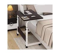 Overbed Table Adjustable Height Side Table Steel Frame Mobile Standing Desk with Wheels Laptop Desk Portable Overbed Bedside