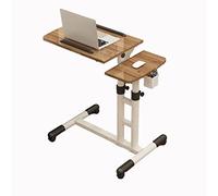 Overbed Table Portable Desk For Laptop With Wheels Adjustable Height Tilt Top And Mobile Rolling Stand Tilting Tray Bed Sofa Side