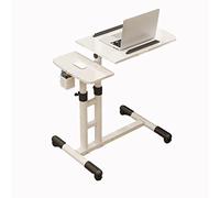 Overbed Table Portable Desk For Laptop With Wheels Adjustable Height Tilt Top And Mobile Rolling Stand Tilting Tray Bed Sofa Side