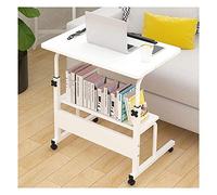 Overbed Table Wheels Bedside Desk C-Shaped Base Laptop Desk Home Office Adjustable Lap Table Mobile Laptop Computer Stand Bedside Table Portable Side Table For Bed Sofa Wheels Side Table Com