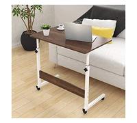 Overbed Table Wheels Bedside Desk C-Shaped Base Laptop Desk Home Office Folding Bracket Mobile Table Laptop Table Enjoy On The Comfortable Bed Lightweight And Flexible Wheels Side Table Comf