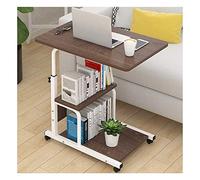 Overbed Table Wheels Bedside Desk C-Shaped Base Laptop Desk Home Office Sofa Side End Tables Adjustable Lap Table Mobile Laptop Computer Stand Bedside Table Portable Side Table For Bed Sofa