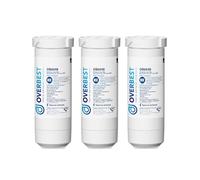 Overbest XWF Refrigerator Water Filter, Replacement for GE® WR17X30702, NSF 42/372 Certified, Compatible with GE® GNE27, GFE26, GDE25, GSS25, PSE25 Series Refrigerators, 3-Pack (No-chip)