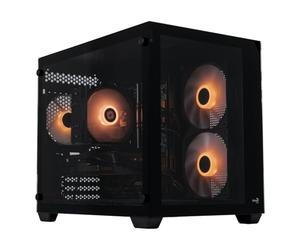 OVERCLOCKERS UK Gaming Pyrite Pre-Built Gaming PC - AMD Ryzen 7 7700 CPU, Radeon RX 9060 XT GPU, 32GB DDR5, 1TB Gen4 NVMe SSD - WiFi - ARGB Cooling - Aerocool Dryft Mini v2 - Windows 11