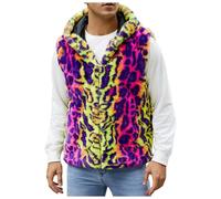 OverCoat Long' Faux Warm Men's Coat Turn Down Winter Men's Coats Men's Leather Jacket Fur Collar, Multicoloured, M