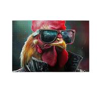 Overcoat, Sunglasses, Big Rooster 1000 Piece Jigsaw Puzzles For Adults Wooden Puzzles For Adults Gifts Home Decor