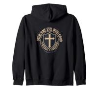 Overcome Evil With Good Romans 12:21 Christian Faith Zip Hoodie