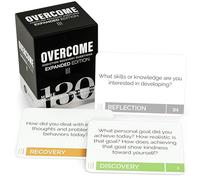 Overcome Expanded - Addiction Recovery Questions Group Therapy Game 130 Cards - Counseling Conversations Icebreaker for Substance Abuse, Positive Mental Health, Sobriety, Relapse & Suicide Prevention