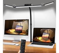 Overcomo Led Desk Lamp With Clamp - Reading Table For Home Office Atmosphere Lighting,24 W Bright Smart Infrared Sensor Computer