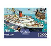 Overcrowded Cruise Ship Wooden Jigsaw Puzzle Waterproof 1000 Piece Puzzles for Adults Challenging And Brainteasing Home Decoration