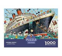 Overcrowded Cruise Ship Wooden Jigsaw Puzzle Waterproof 1000 Piece Puzzles for Adults Challenging And Brainteasing Home Decoration