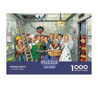Overcrowded Elevator Wooden Jigsaw Puzzle Waterproof 1000 Piece Puzzles for Adults Gifts Colourful Educational Games