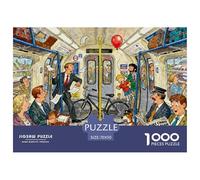 Overcrowded London Overground Wooden Jigsaw Puzzle Waterproof 1000 Piece Puzzles for Adults Gifts Challenging And Brainteasing Games
