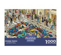 Overcrowded Milan Fashion Week Wooden Jigsaw Puzzle Waterproof 1000 Piece Puzzles for Adults Impossible Challenging Games
