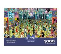 Overcrowded Mirror Maze Wooden Jigsaw Puzzle Waterproof 1000 Piece Puzzles for Adults Impossible Challenging Games