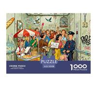 Overcrowded Paris Apartment Elevator Wooden Jigsaw Puzzle Waterproof 1000 Piece Puzzles for Adults Gifts Colourful Educational Games