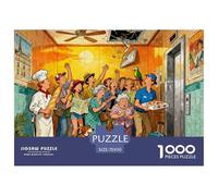 Overcrowded Paris Apartment Elevator Wooden Jigsaw Puzzle Waterproof 1000 Piece Puzzles for Adults Impossible Educational Games