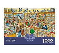 Overcrowded Postcard Shop Wooden Jigsaw Puzzle Waterproof 1000 Piece Puzzles for Adults Challenging And Brainteasing Home Decoration