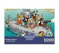 Overcrowded Submarine Wooden Jigsaw Puzzle Waterproof 1000 Piece Puzzles for Adults Challenging And Brainteasing Home Decoration