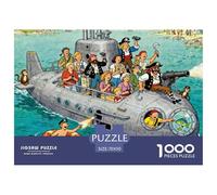 Overcrowded Submarine Wooden Jigsaw Puzzle Waterproof 1000 Piece Puzzles for Adults Gifts Challenging And Brainteasing Educational Games