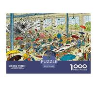 Overcrowded Umbrella Factory Wooden Jigsaw Puzzle Waterproof 1000 Piece Puzzles for Adults Gifts Fun Educational Games