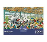 Overcrowded Umbrella Factory Wooden Jigsaw Puzzle Waterproof 1000 Piece Puzzles for Adults Gifts Fun Educational Games