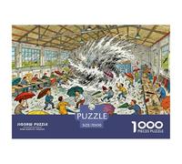 Overcrowded Umbrella Factory Wooden Jigsaw Puzzle Waterproof 1000 Piece Puzzles for Adults Gifts Impossible Home Decoration