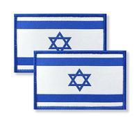 Overdecor Flag Patch Tactical Patch- Hook and Loop Fastener, 2 Pack (Israel)