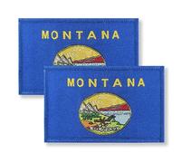 Overdecor Montana Flag Patch Tactical Military Patches - Hook and Loop Fastener, 2 Pack