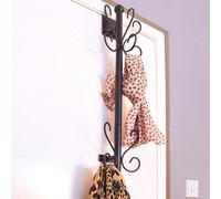 Overdoor Wall, Coat Or Hat Rack - Space Saving Hanging Storage Rail With 5 Hooks - Measures 73 X 17 X 16Cm
