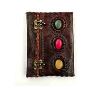 OVERDOSE 3 Stone Brown Leather Journal Diary |Handmade Antique stone Journal Journal Students Office Travel Gift Men Women Diary Leather Sketchbook Drawing Size 5x7 inches | 12 x 17cm