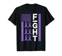 Overdose Awareness American Flag Purple Fight T-Shirt