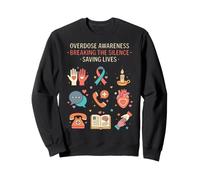 Overdose Awareness Breaking Silence Saving Lives Support Re Sweatshirt